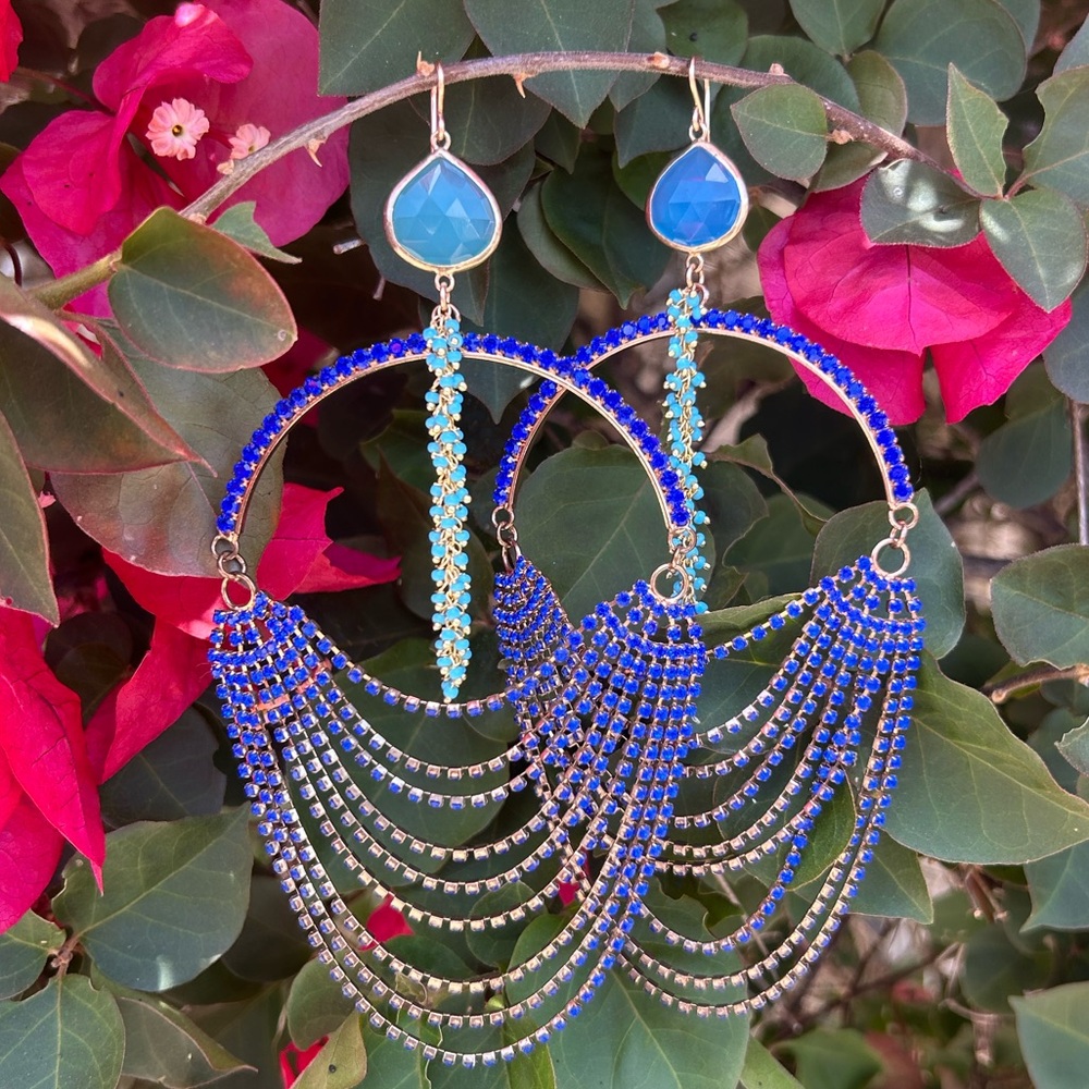 🩵Neiman Marcus Chandelier Emperor Earrings 💙